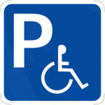 Cartello alluminio parcheggio disabili